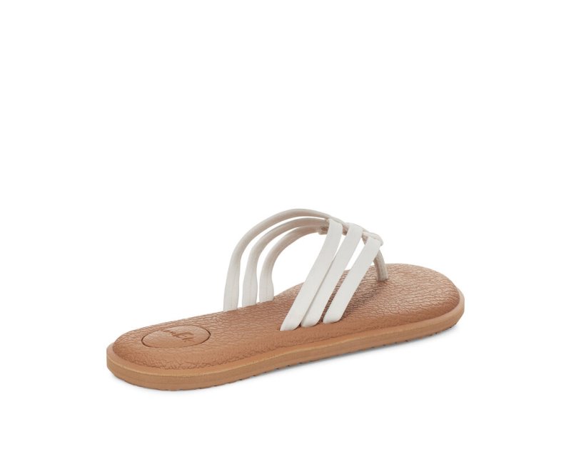 Sanuk Yoga Salty Women's Sandals White / Brown | Canada 36EBC